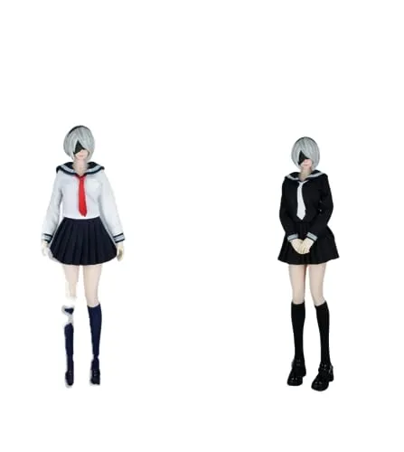 1/6 Scale Female Figure Doll Clothes: School Uniform Swimsuit Set