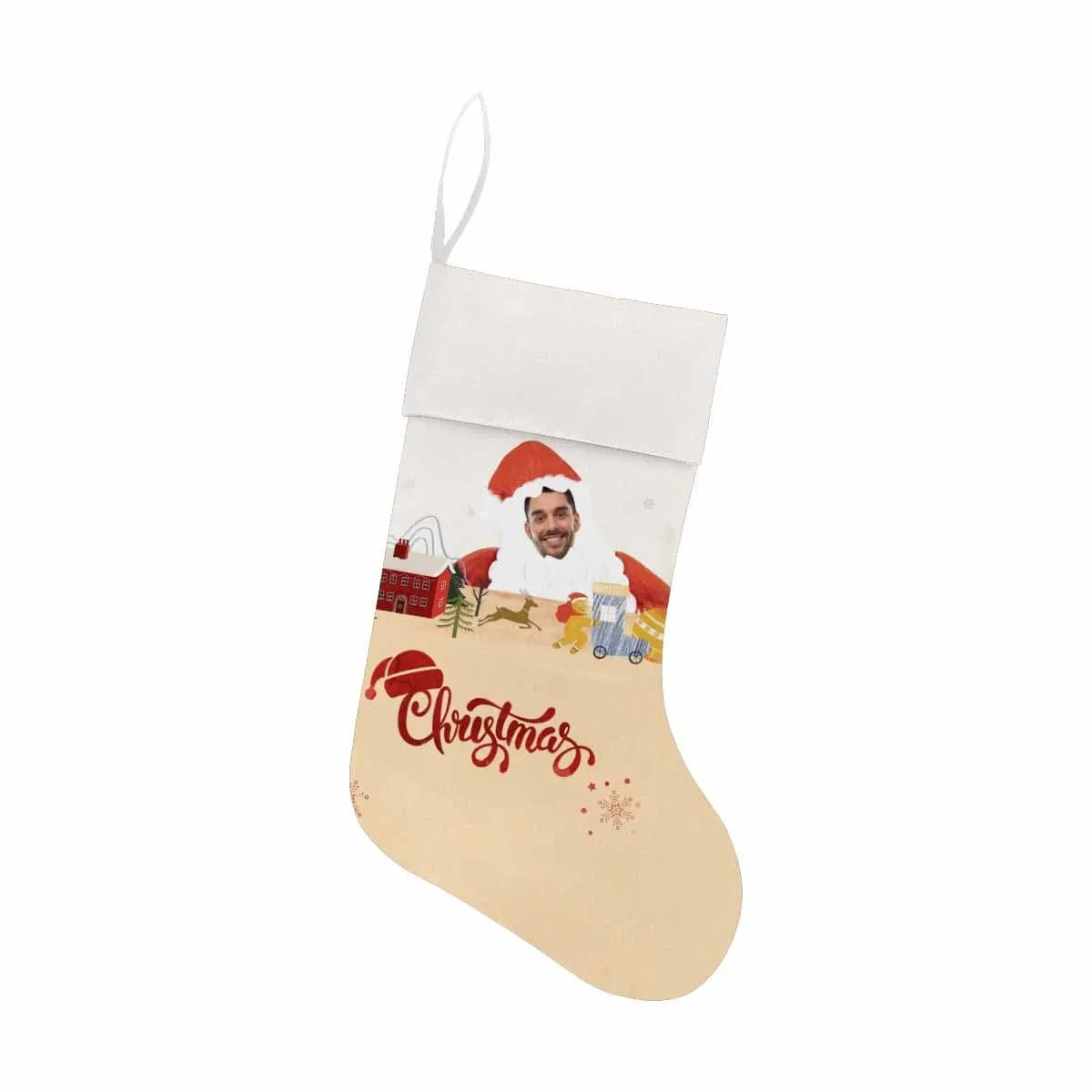 17.52in(L) Super Size-Custom Face Christmas Decorations Christmas Stocking