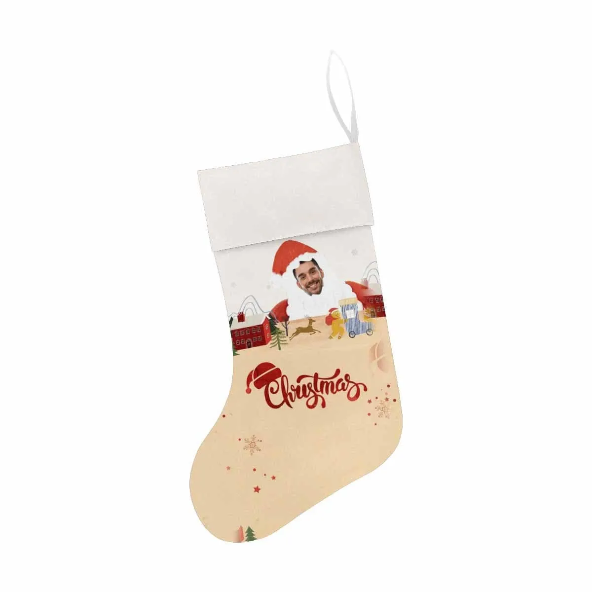 17.52in(L) Super Size-Custom Face Christmas Decorations Christmas Stocking