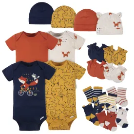 18-Piece Baby Boys Fox Onesies® Bodysuit, Mitten, Cap, & Sock Set