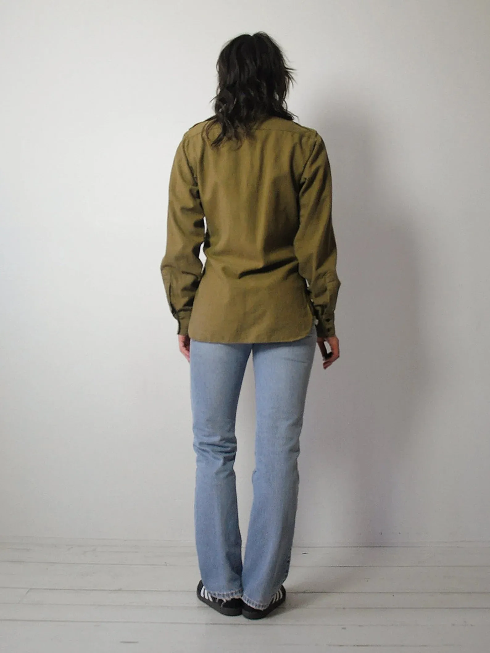 1940's Olive Wool Military Shirt