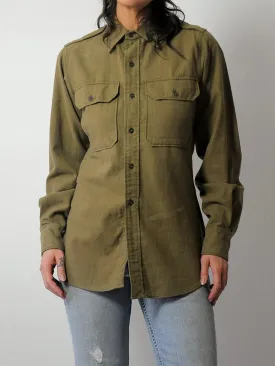 1940's Olive Wool Military Shirt