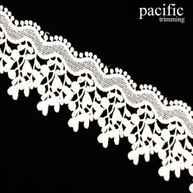 2" White Polyester Lace Trim: LT0A3027