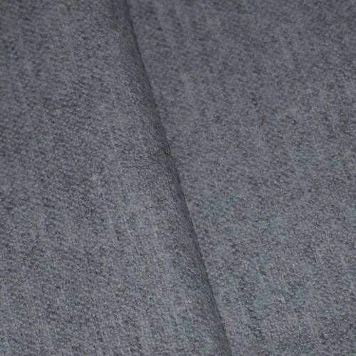 3 1/8 YD PC - Foggy Gray Soft Textured Wool Blend Woven Decorating Fabric