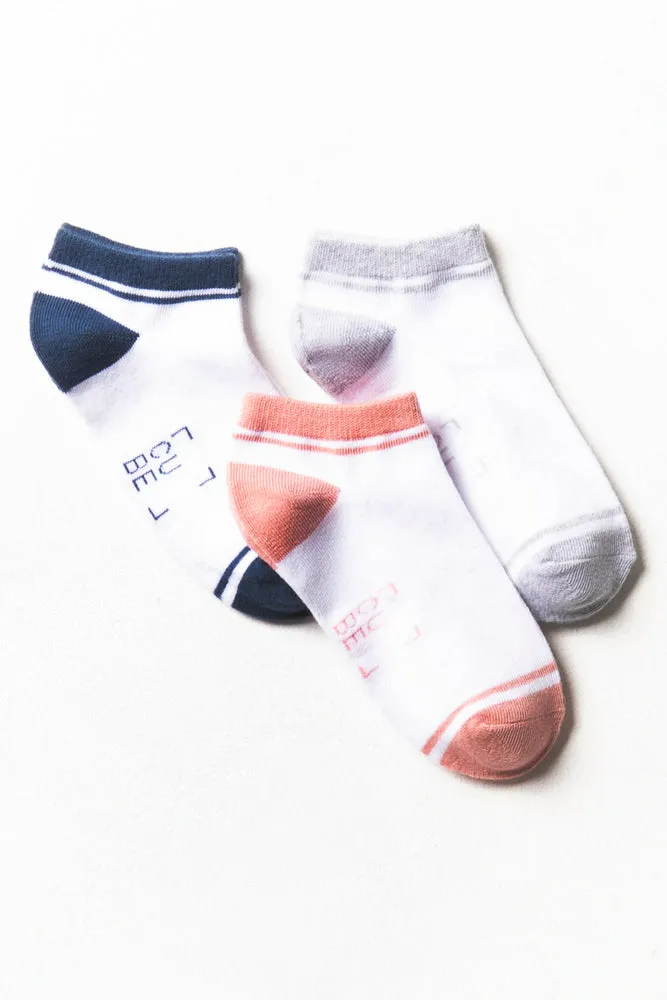 3 Pack Sock Low-Leg Stripe Pink And Black