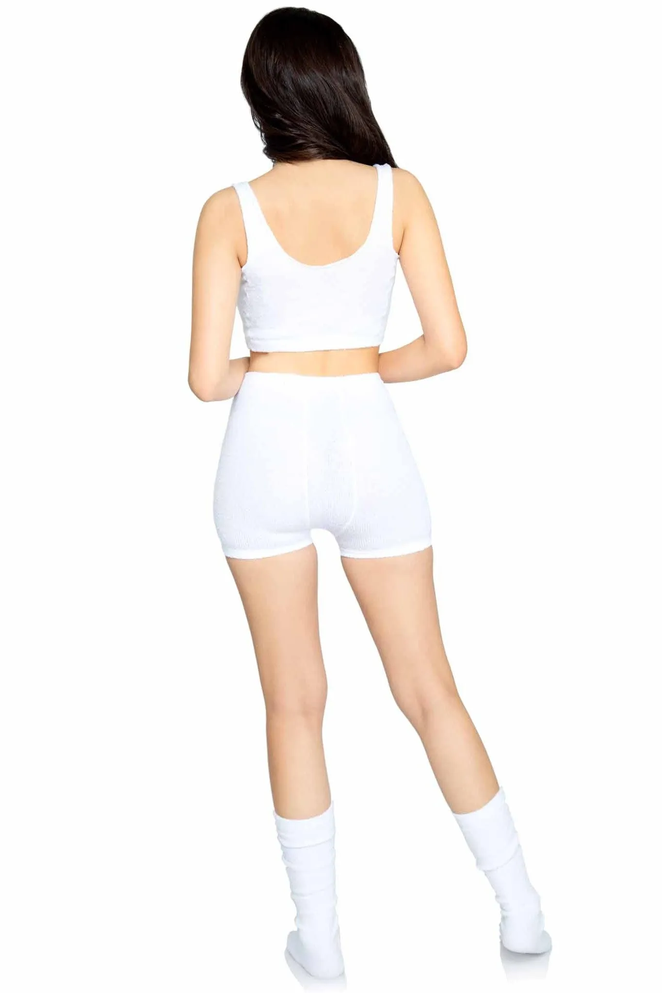 3 Piece Ultra-Soft Cozy Knit Tank Set With Boyshorts & Knee Socks