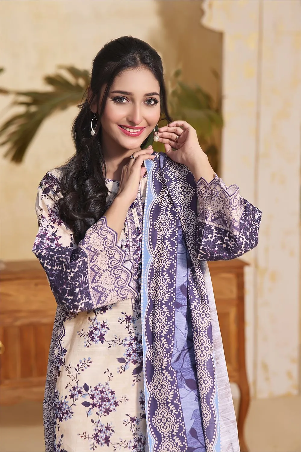 3PC Unstitched Khaddar Suit KKH-2359