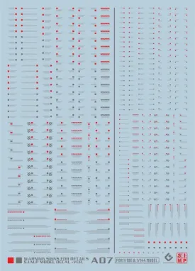 A07 General Caution Sign Gray & Red Decal Sheet