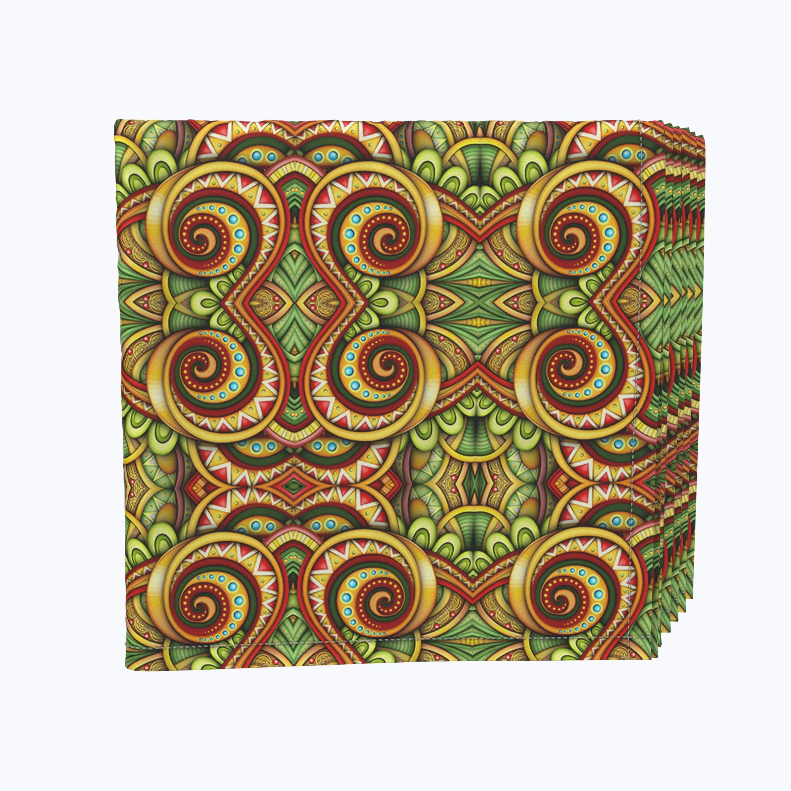 Abstract Kaleidoscope Paisley Napkins