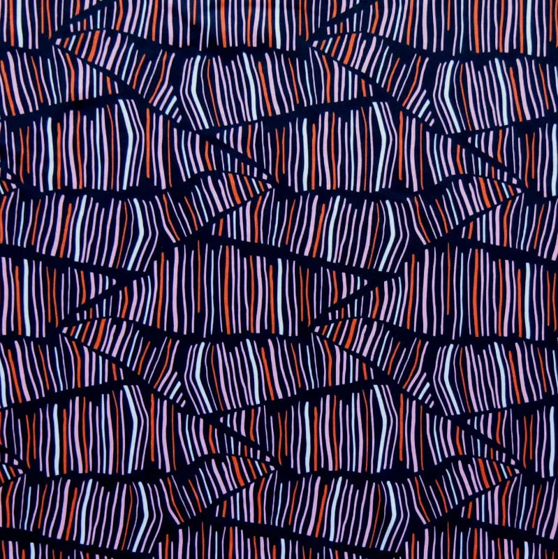 Abstract Lines Nylon Spandex Swimsuit Fabric