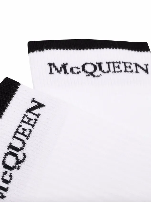 Alexander McQueen ribbed logo-intarsia socks