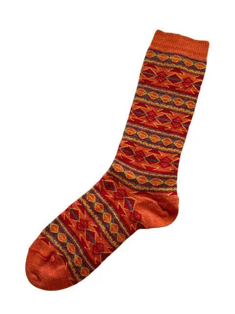 Alpaca Aztec Geometric Southwest Socks