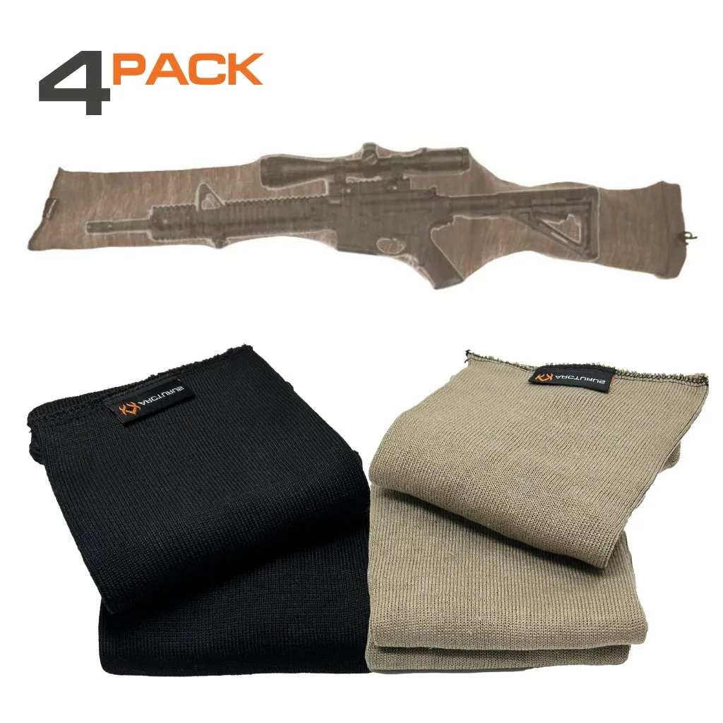 Arcturus 47" Silicone Treated Gun Socks - Black & Coyote Brown 4-Pack