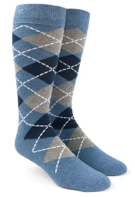 Argyle Blue Dress Socks