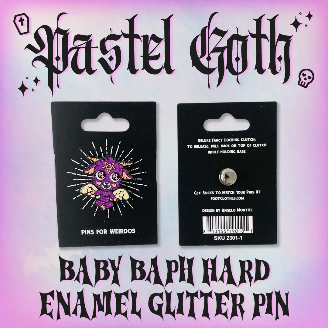 Baby Baphomet Hard Enamel Pin with Glitter