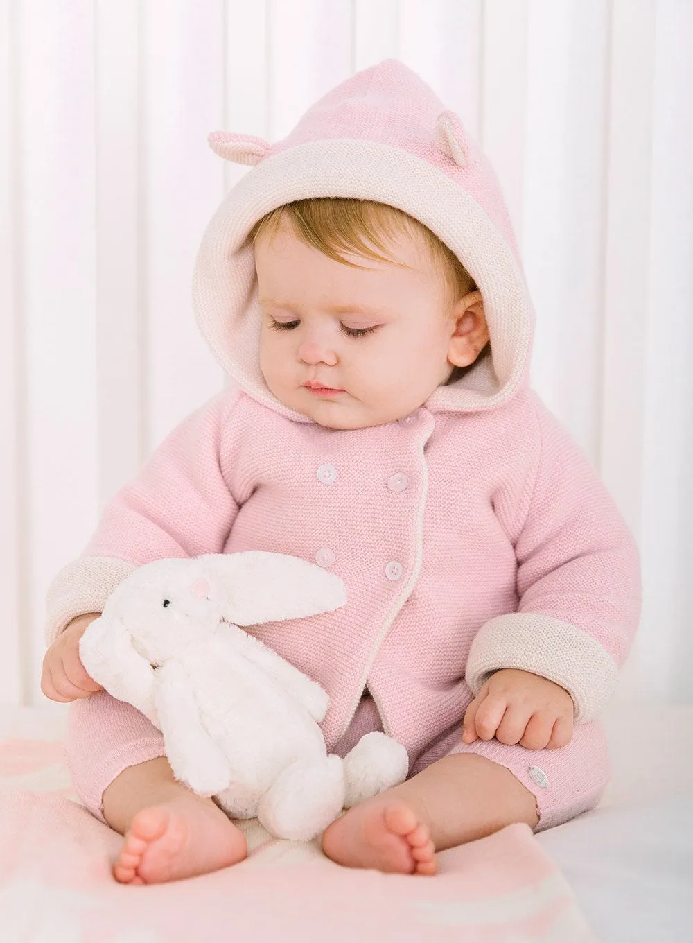 Baby Teddy Coat in Pale Pink