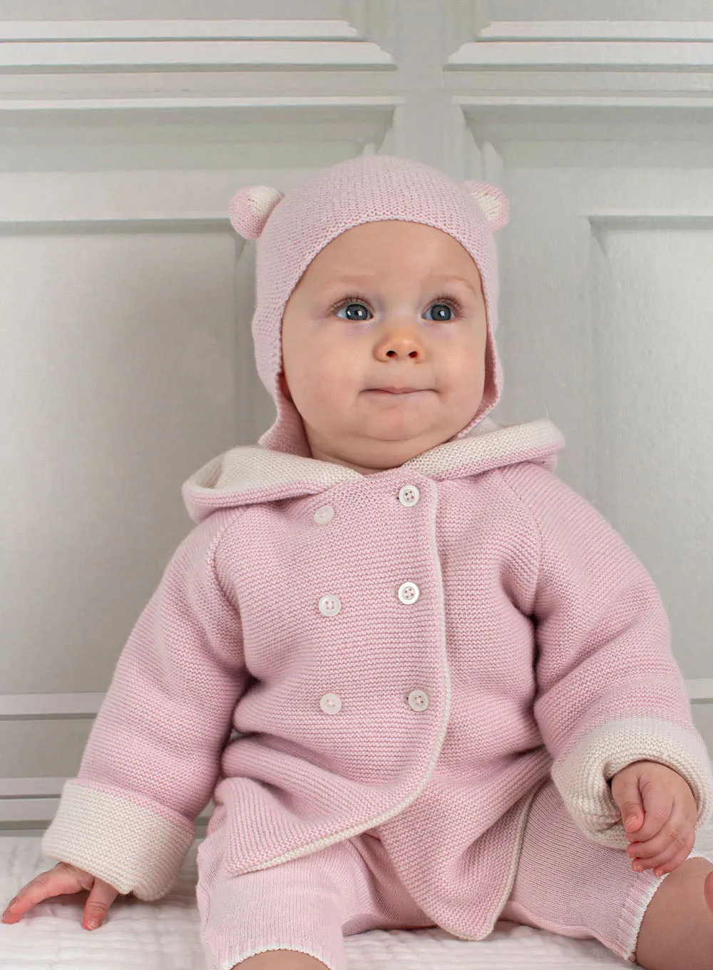 Baby Teddy Coat in Pale Pink