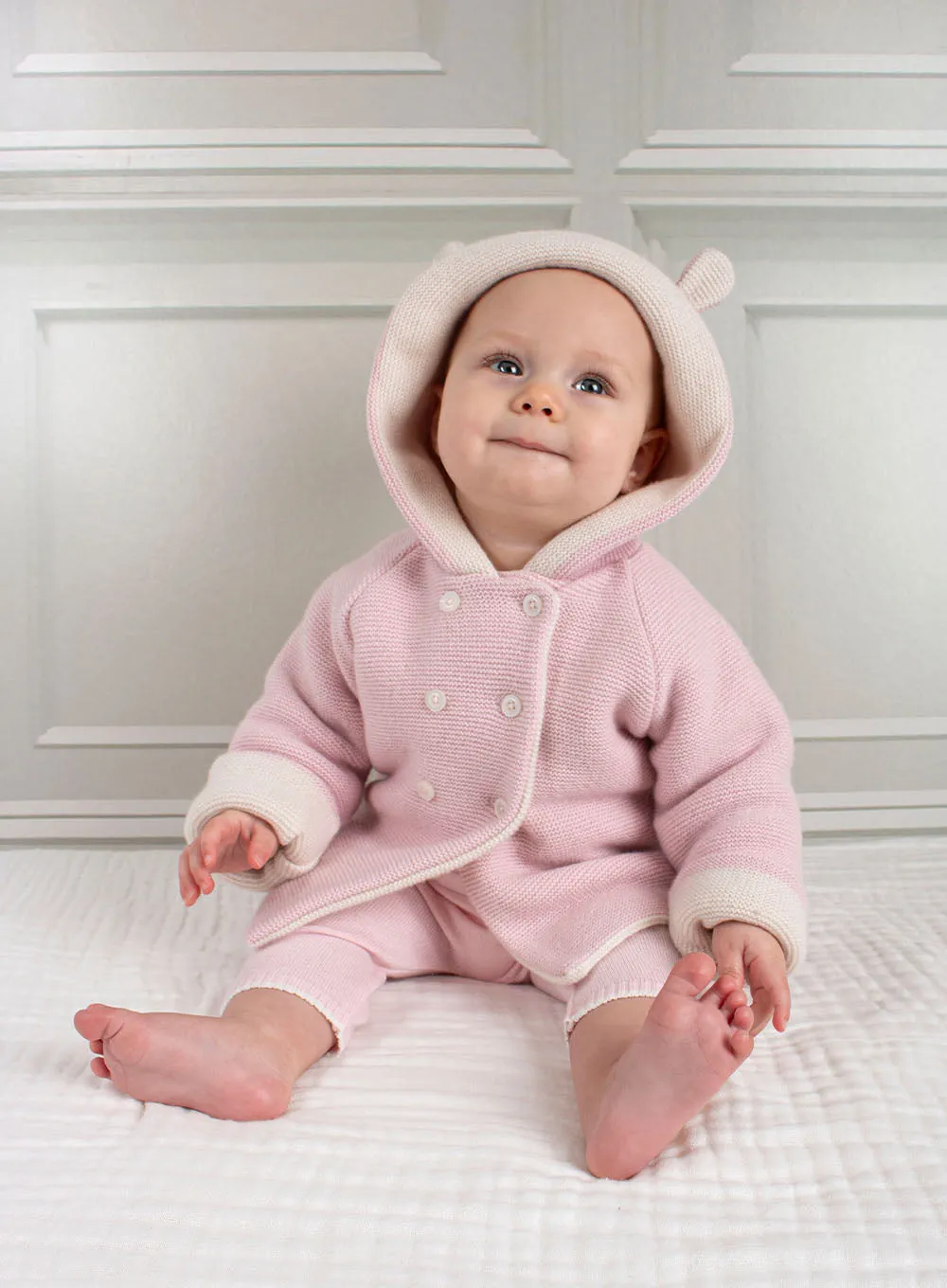 Baby Teddy Coat in Pale Pink