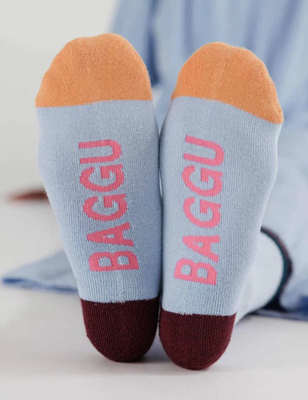 Baggu Ribbed Sock - Light Blue Mix