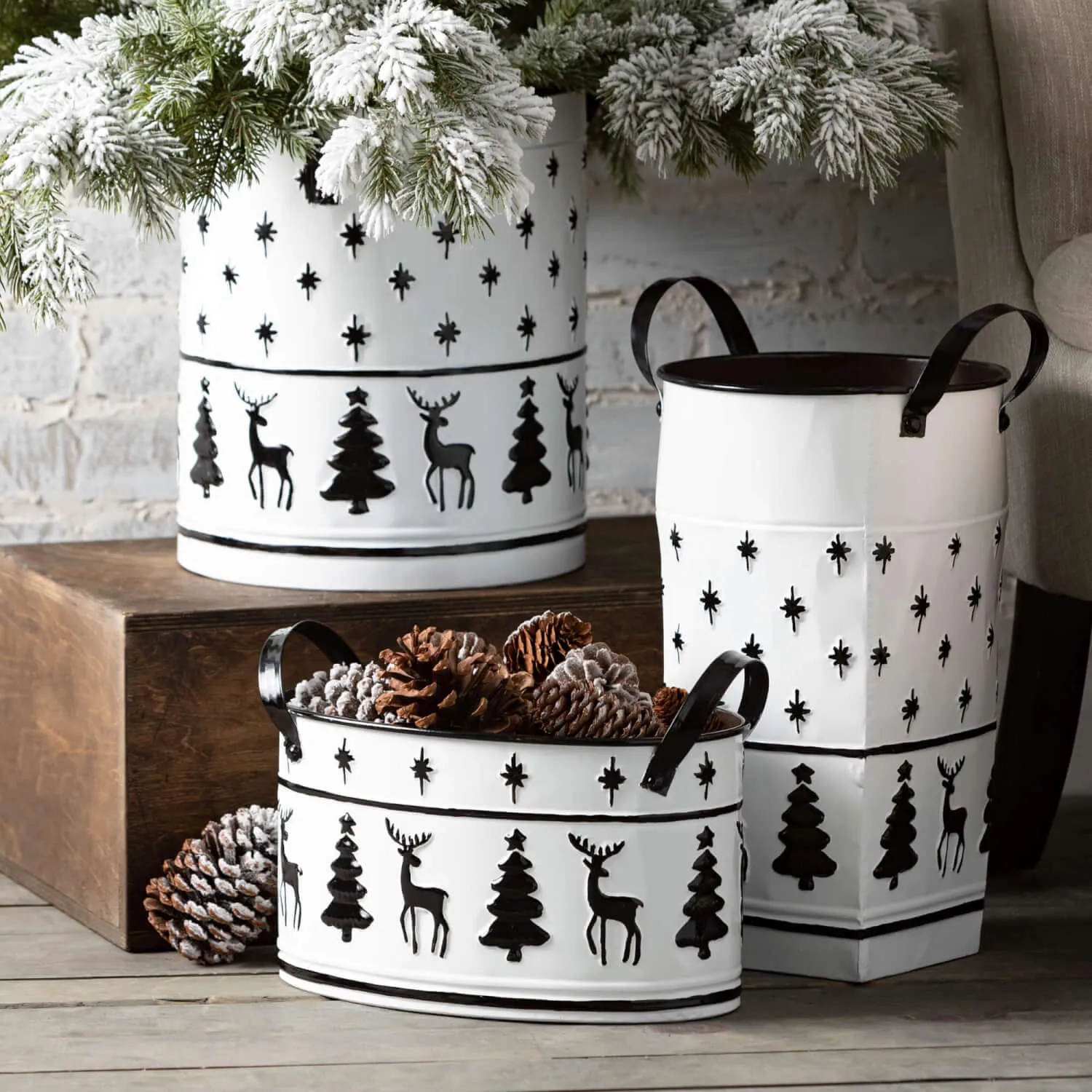 B&W Winter Motif Container Set