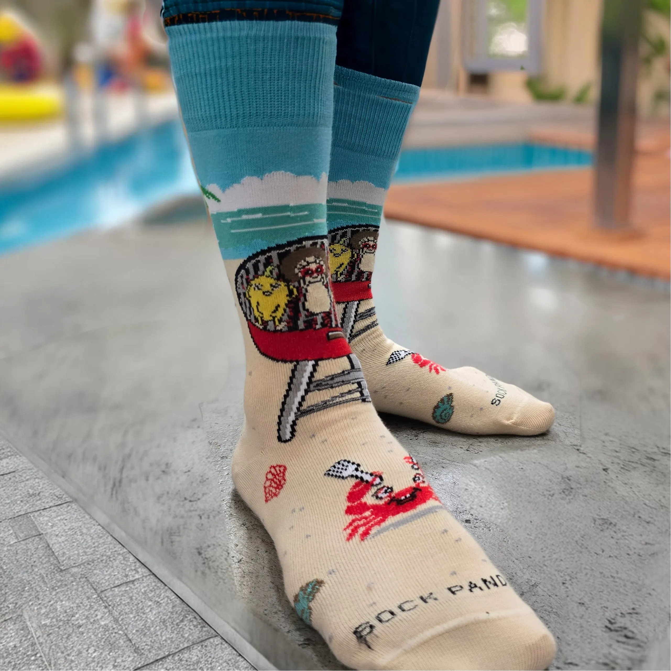 Barbeque Socks from the Sock Panda (Adult Small - Shoe Sizes 2-5)