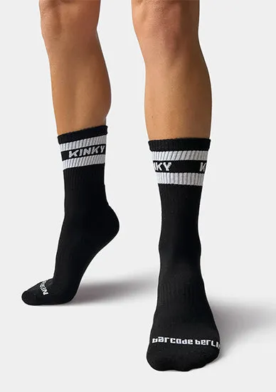 Barcode Berlin Fetish Half Socks Kinky Black White