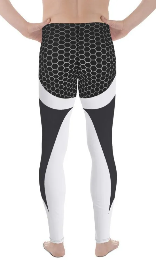 Beehive Geometric Men's Leggings Onyx Gray