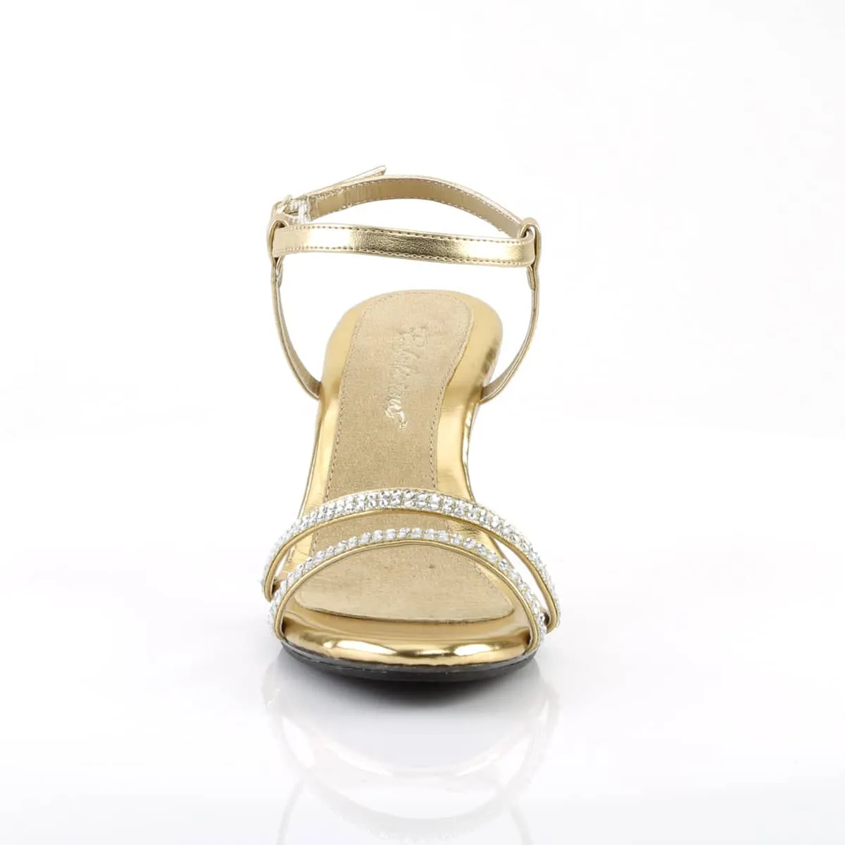 BELLE-316 Clear & Gold Ankle Sandal