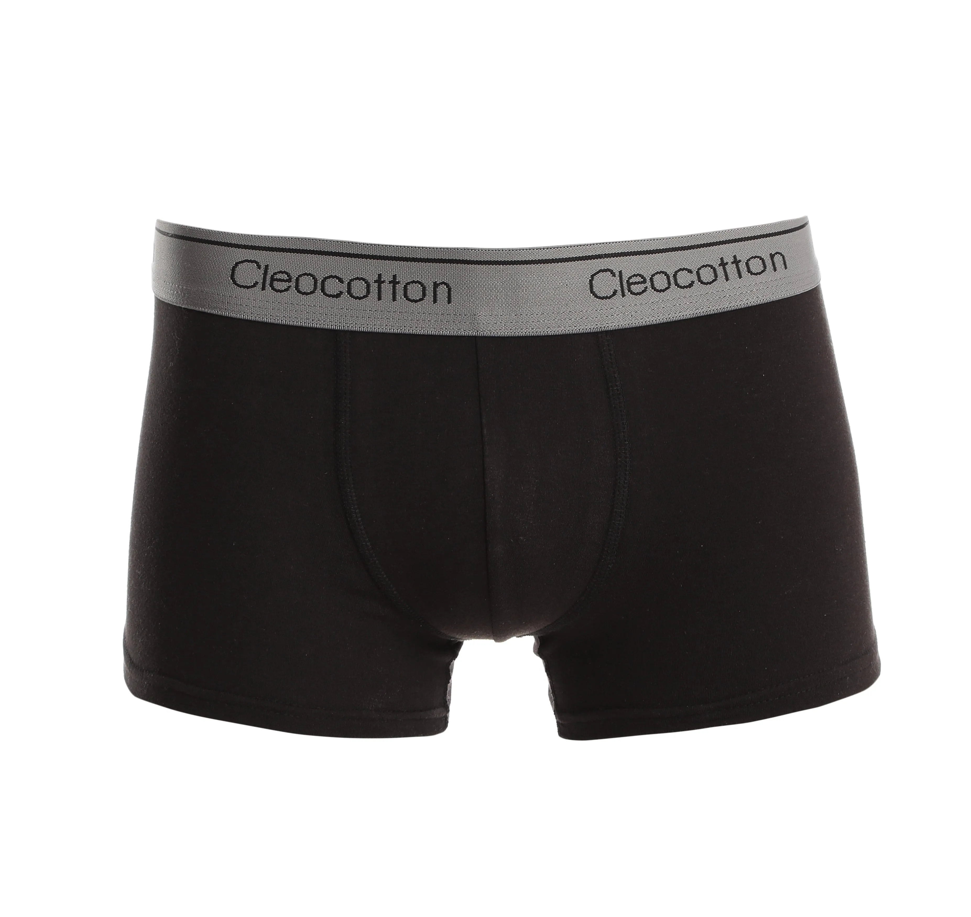 BLACK CLEOCOTTON PREMIUM COTTON RICH STRETCH BOXER BRIEF - 4 PK