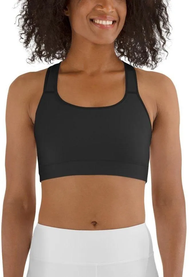 Black Kitty Sports Bra