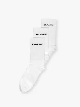 Blakely Socks 3 Pack - White