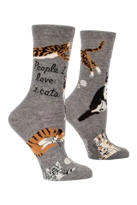 Blue Q People I Love 1. Cats Socks