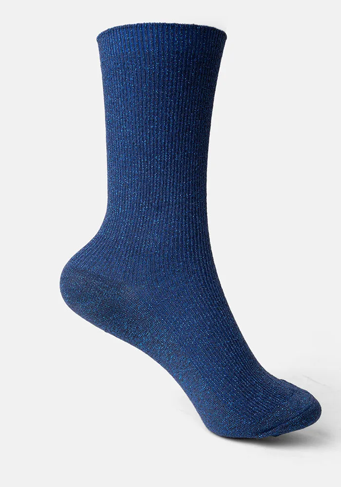 Blue Sparkle Socks