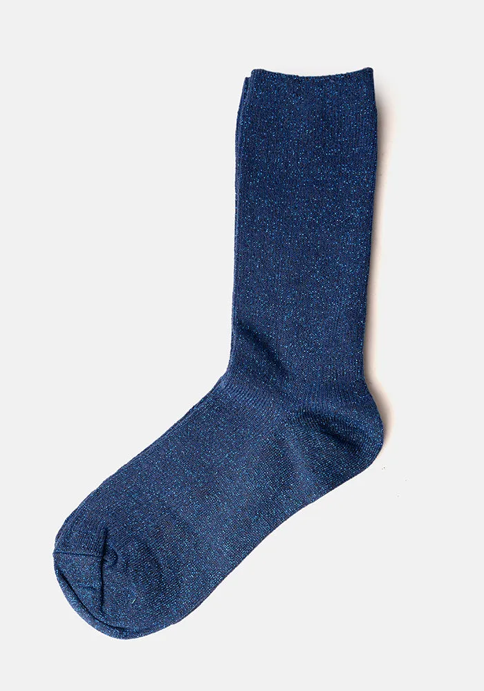 Blue Sparkle Socks