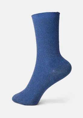 Blue Sparkle Socks