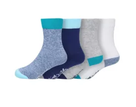 Bonds Baby Stay On Crew Socks 4 Pack - Denim Marle/Grey/Navy/White