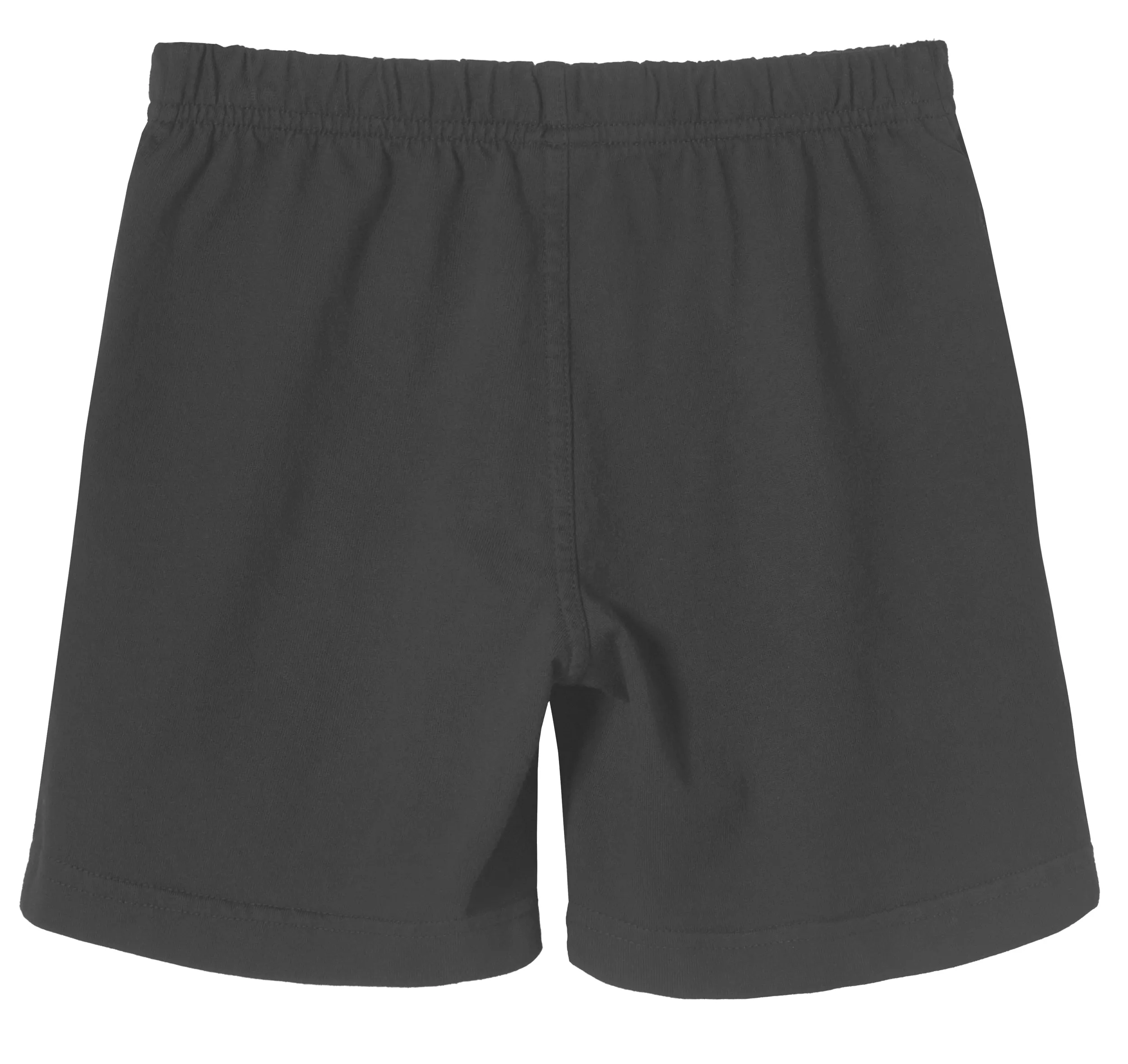 Boys Soft Cotton UPF 50  Above-Knee Side Pocket Shorts | Charcoal