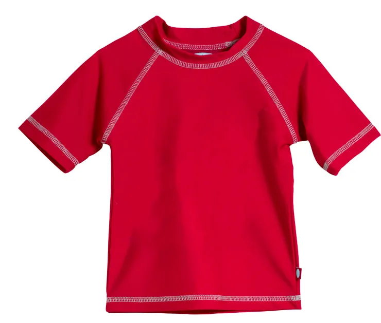 Boys UPF 50  Short Sleeve Rashguard | Red