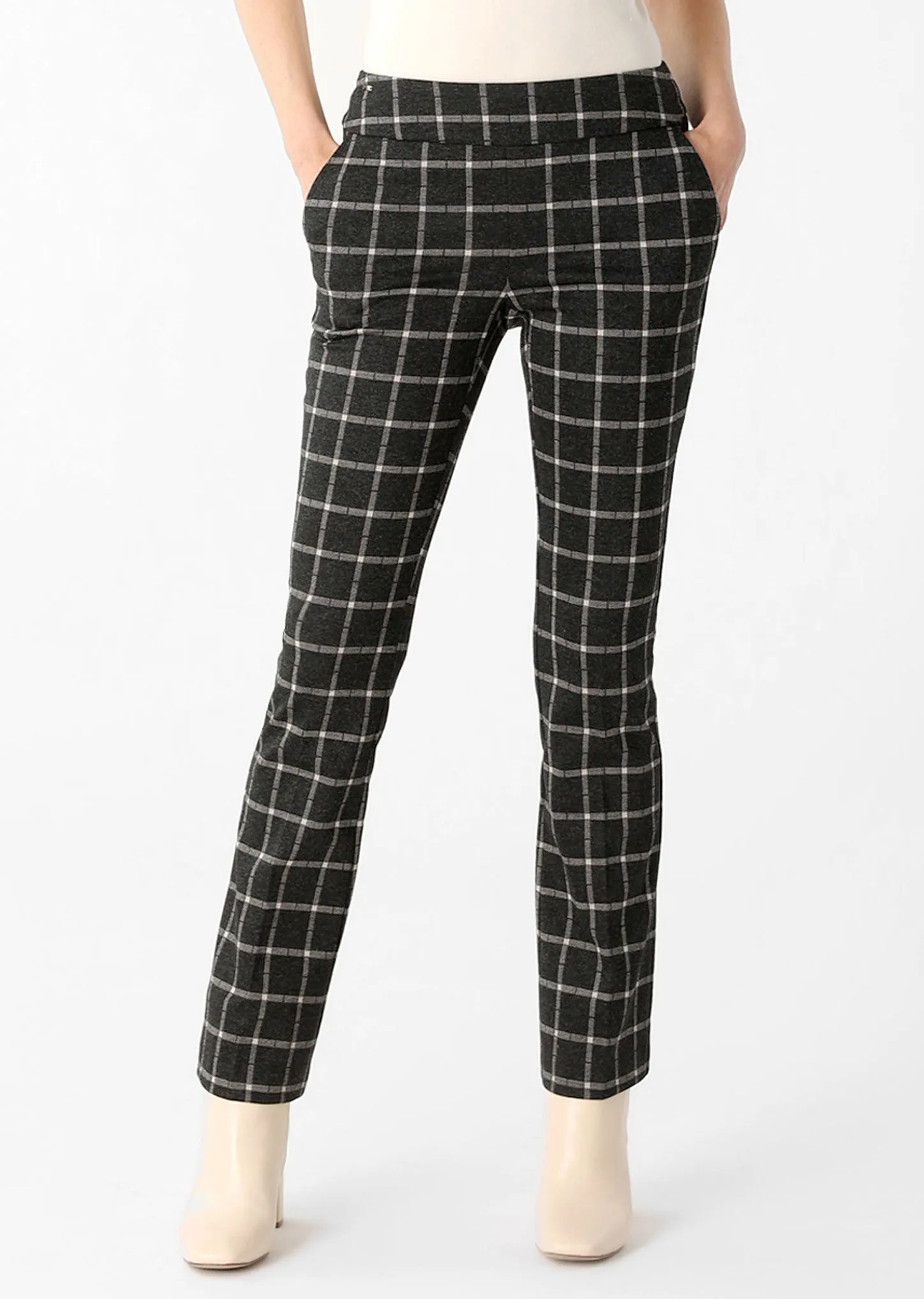 Bradford Plaid Fabric 31" Mini-Flare Pant