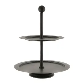 Cake Stand 2-Tier Graphite Black