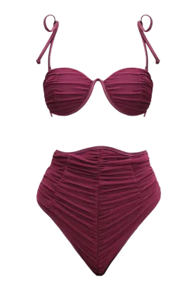 Capa High Waist Mesh Bikini | Amethyst