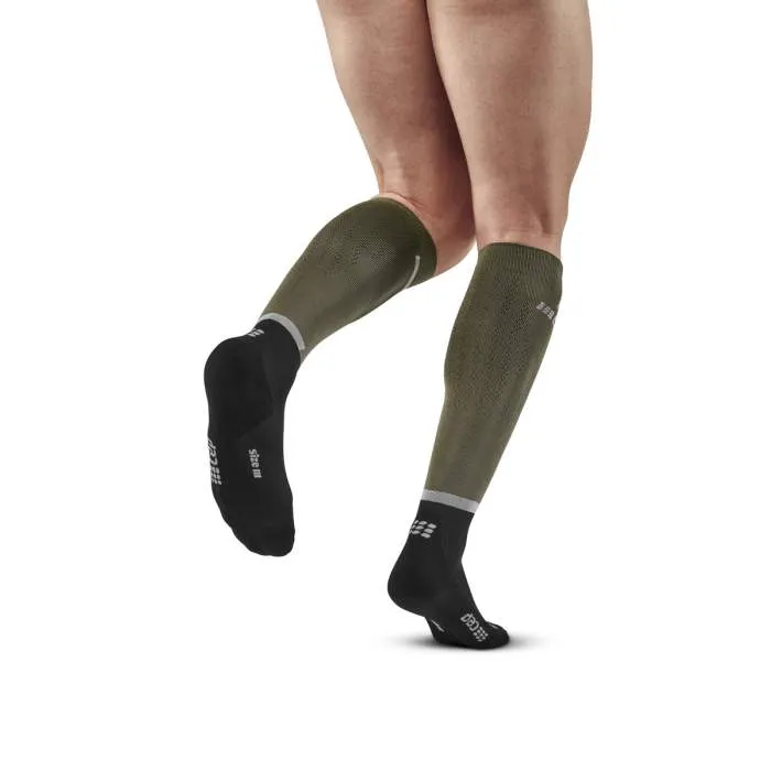 CEP Men's The Run Socks Tall V4 - Olive/Black ( WP30RR)