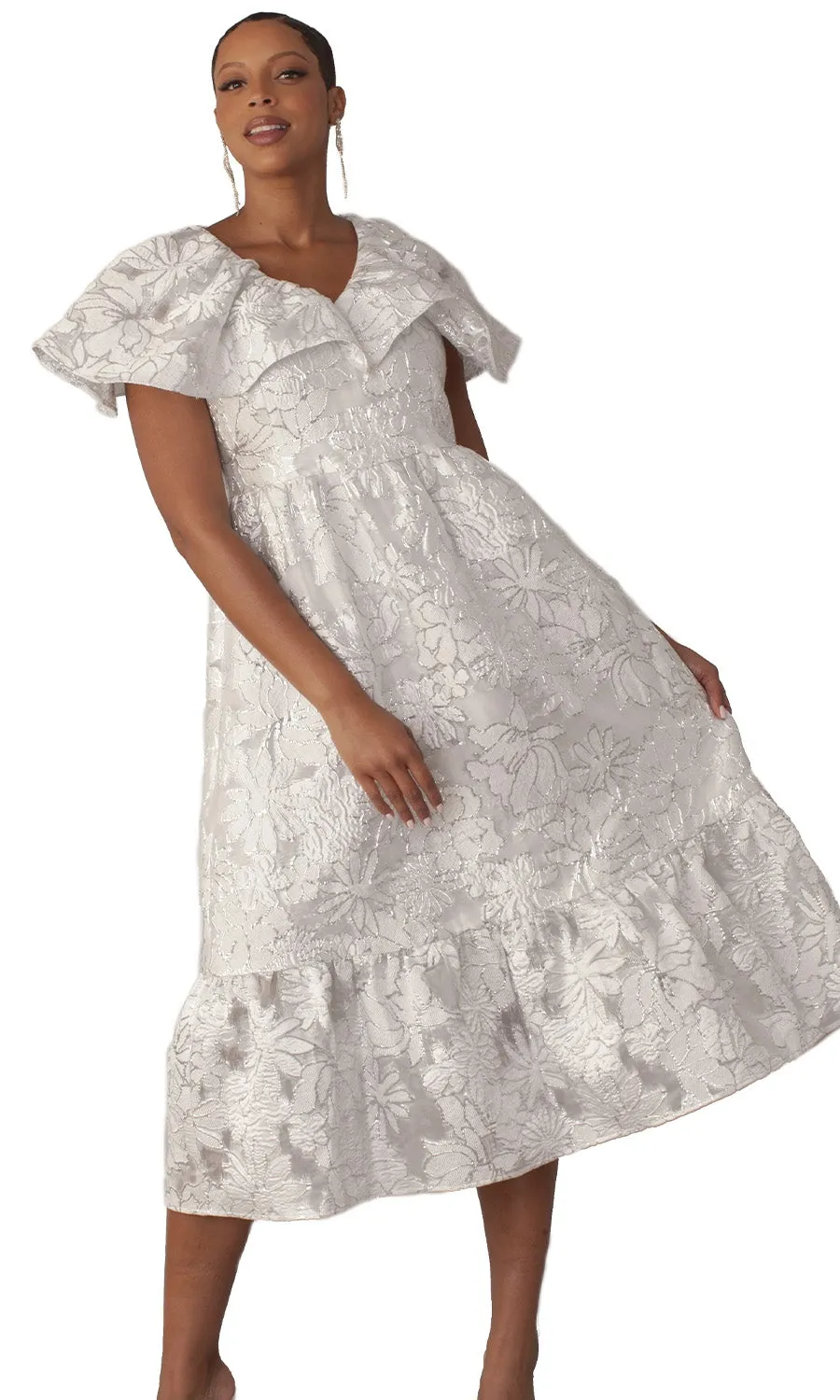 Chancele Church Dress 9725-White