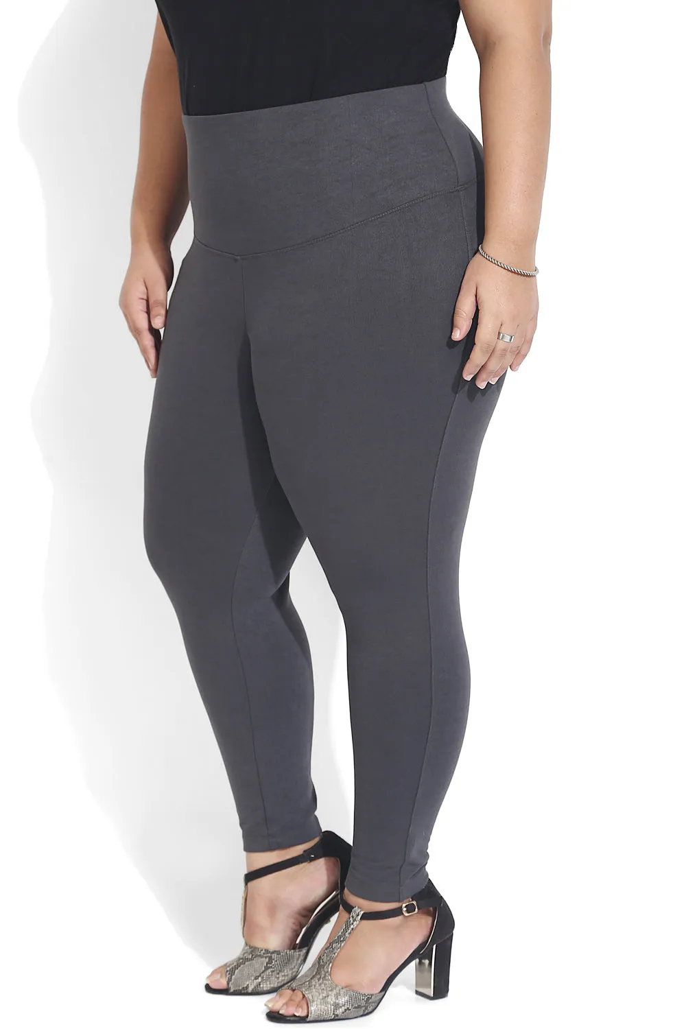 Charcoal Grey Essential Tummy Shaper Jegging