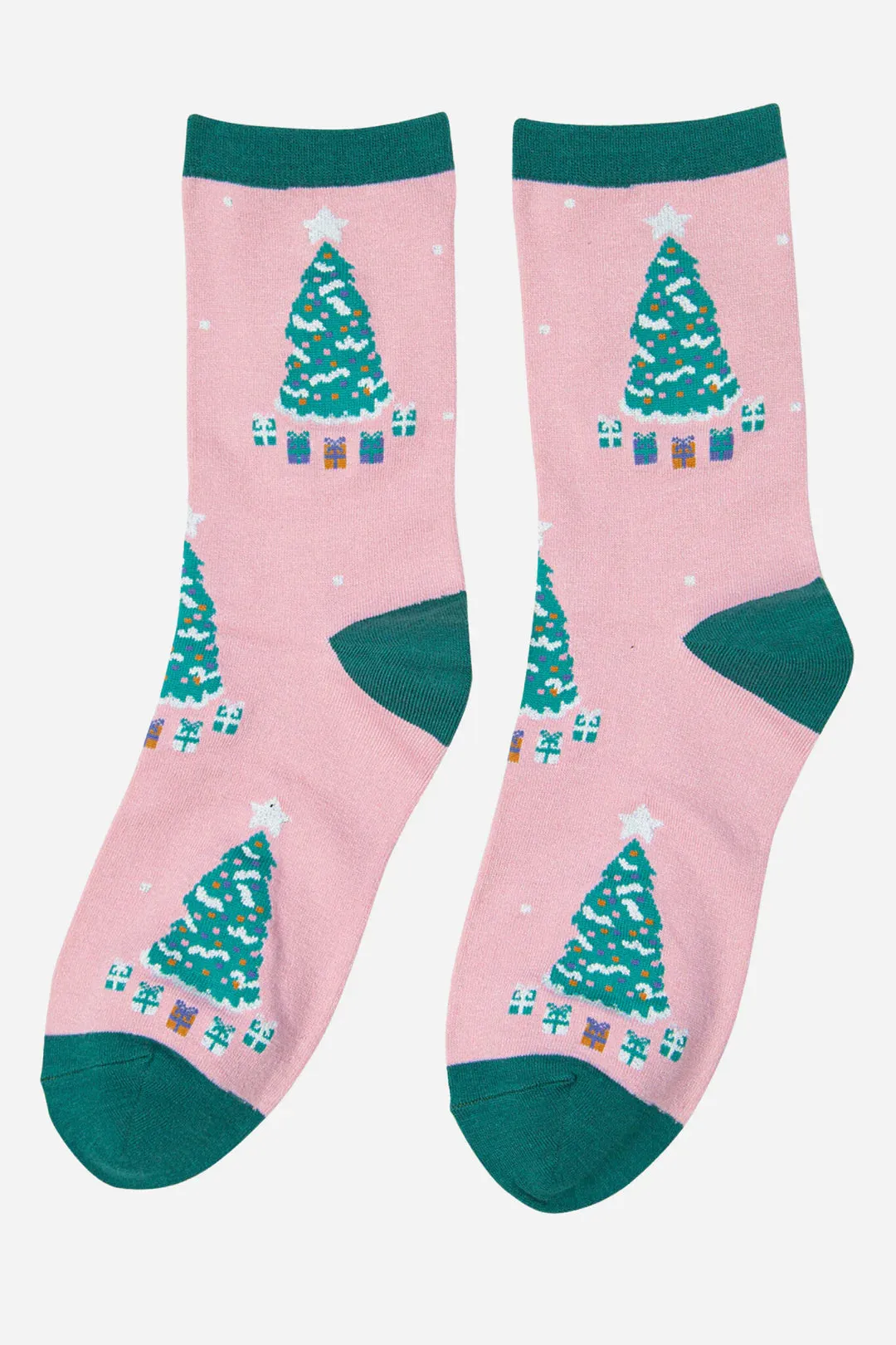 Christmas Tree Print Bamboo Socks