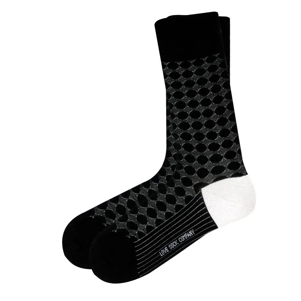 Circles Crew Socks Black (W)