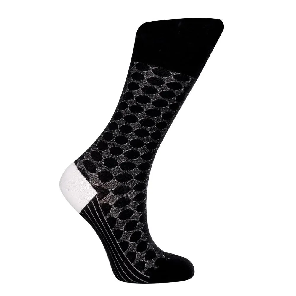 Circles Crew Socks Black (W)