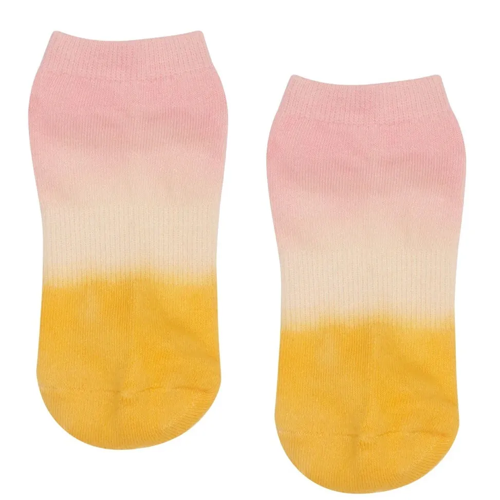 Classic Low Rise Grip Socks - Ombre Tie-Dye (Barre / Pilates)