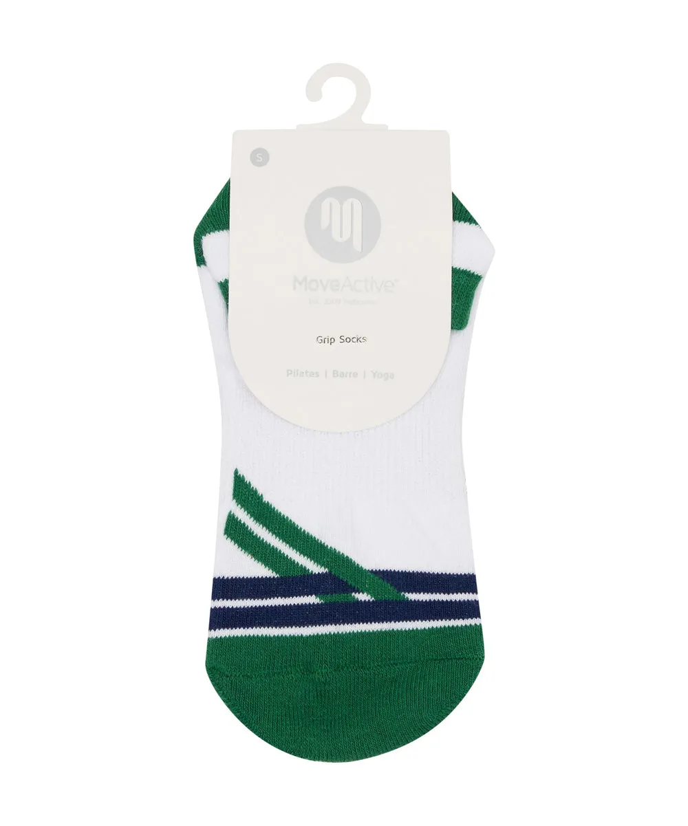 Classic Low Rise Grip Socks - Preppy Volley Love (Barre / Pilates)