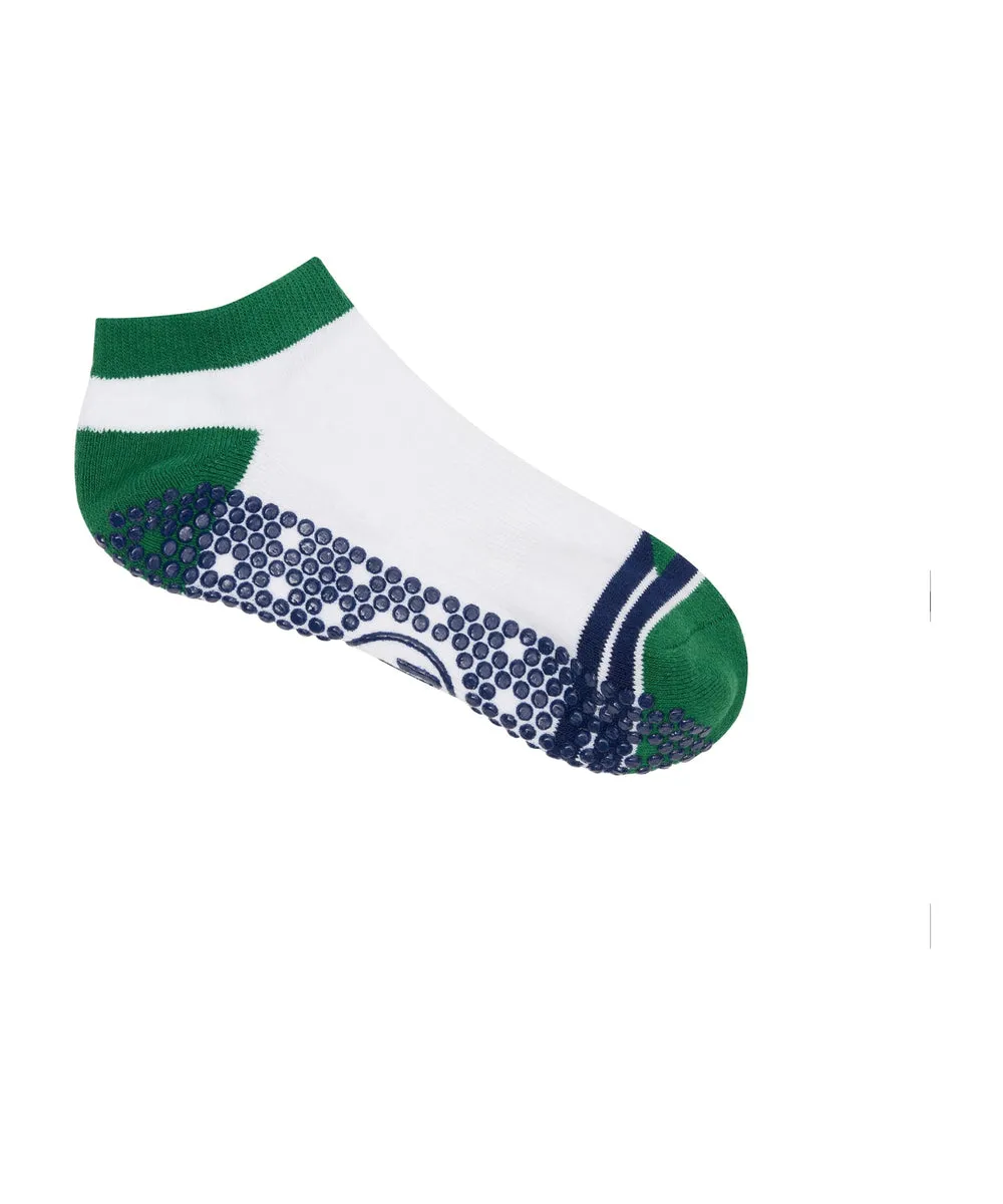 Classic Low Rise Grip Socks - Preppy Volley Love (Barre / Pilates)